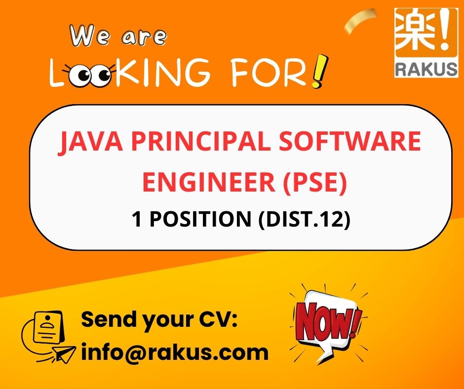 Rakus tuyển dụng vị trí Java Senior/Principal Software Engineer (PSE)