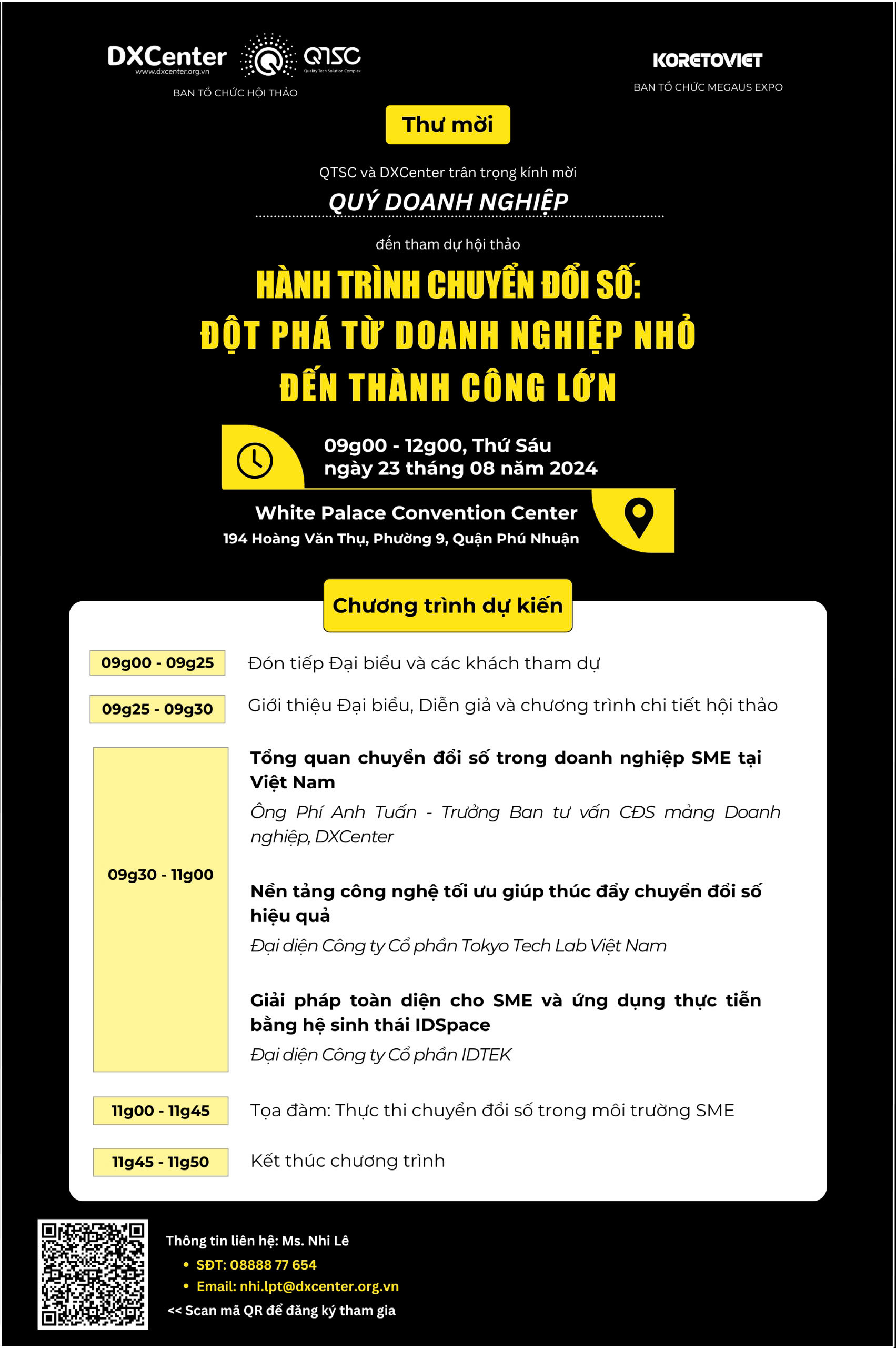 Thư mời tham dự Hội thảo “Hành trình chuyển đổi số: Đột phá từ doanh nghiệp nhỏ đến thành công lớn”