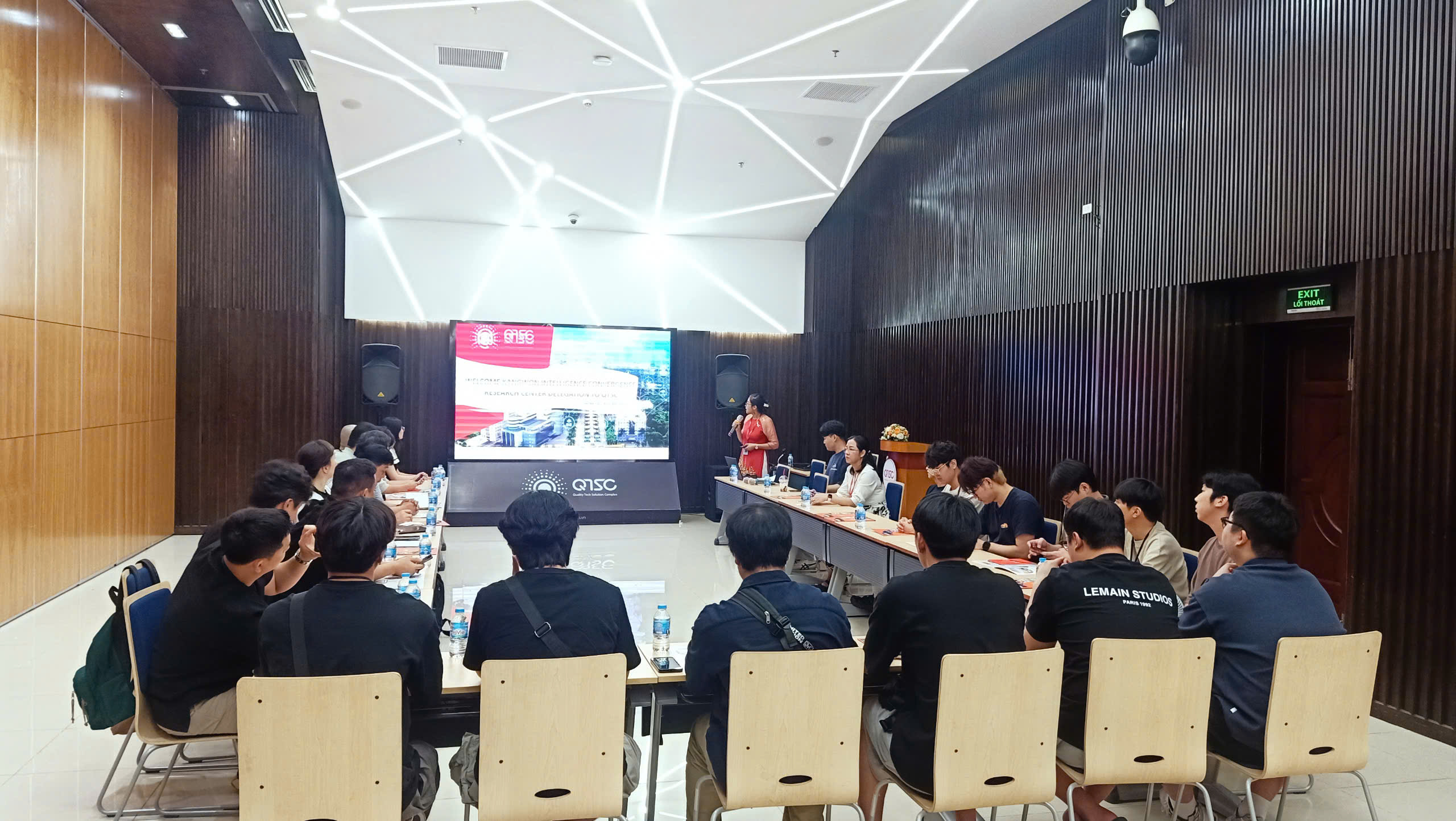 The delegation listened to an overview of QTSC