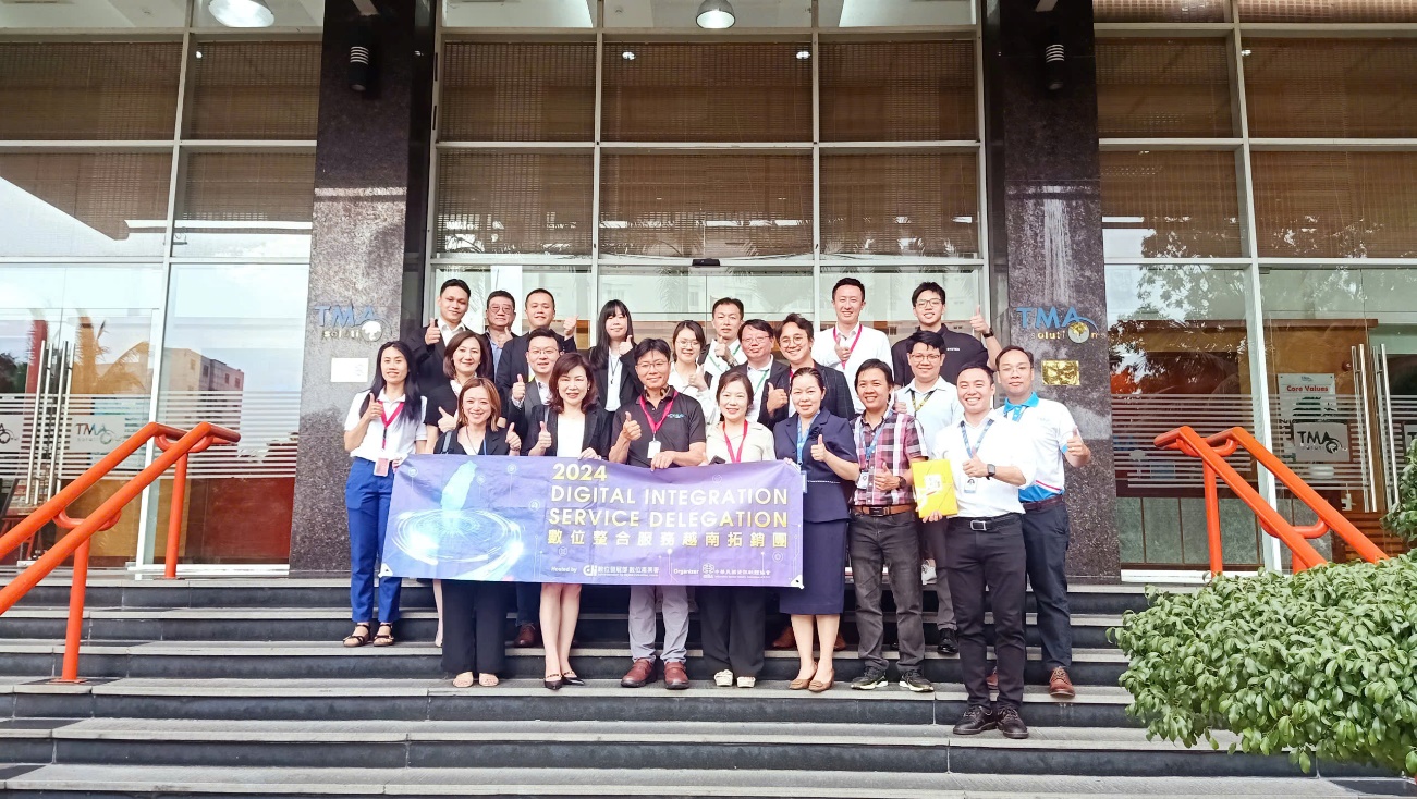 Taking souvenir photo at TMA Solutions