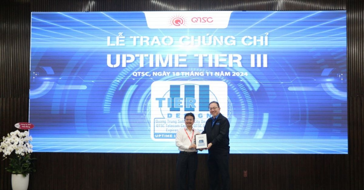 Trung tâm dữ liệu của QTSC vinh dự nhận chứng chỉ Uptime Tier III | QTSC