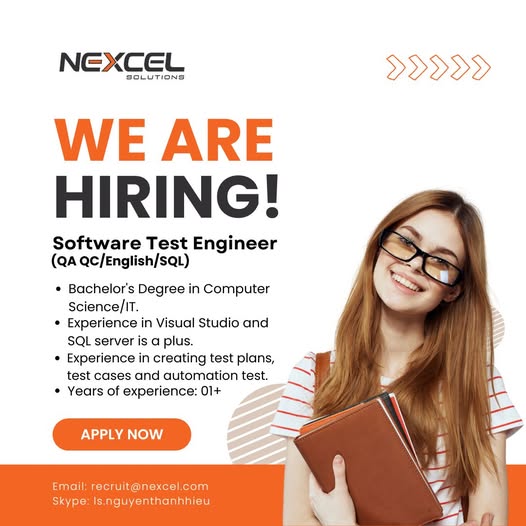Nexcel Solutions is hiring Software Test Engineer (QA QC/English/SQL) 