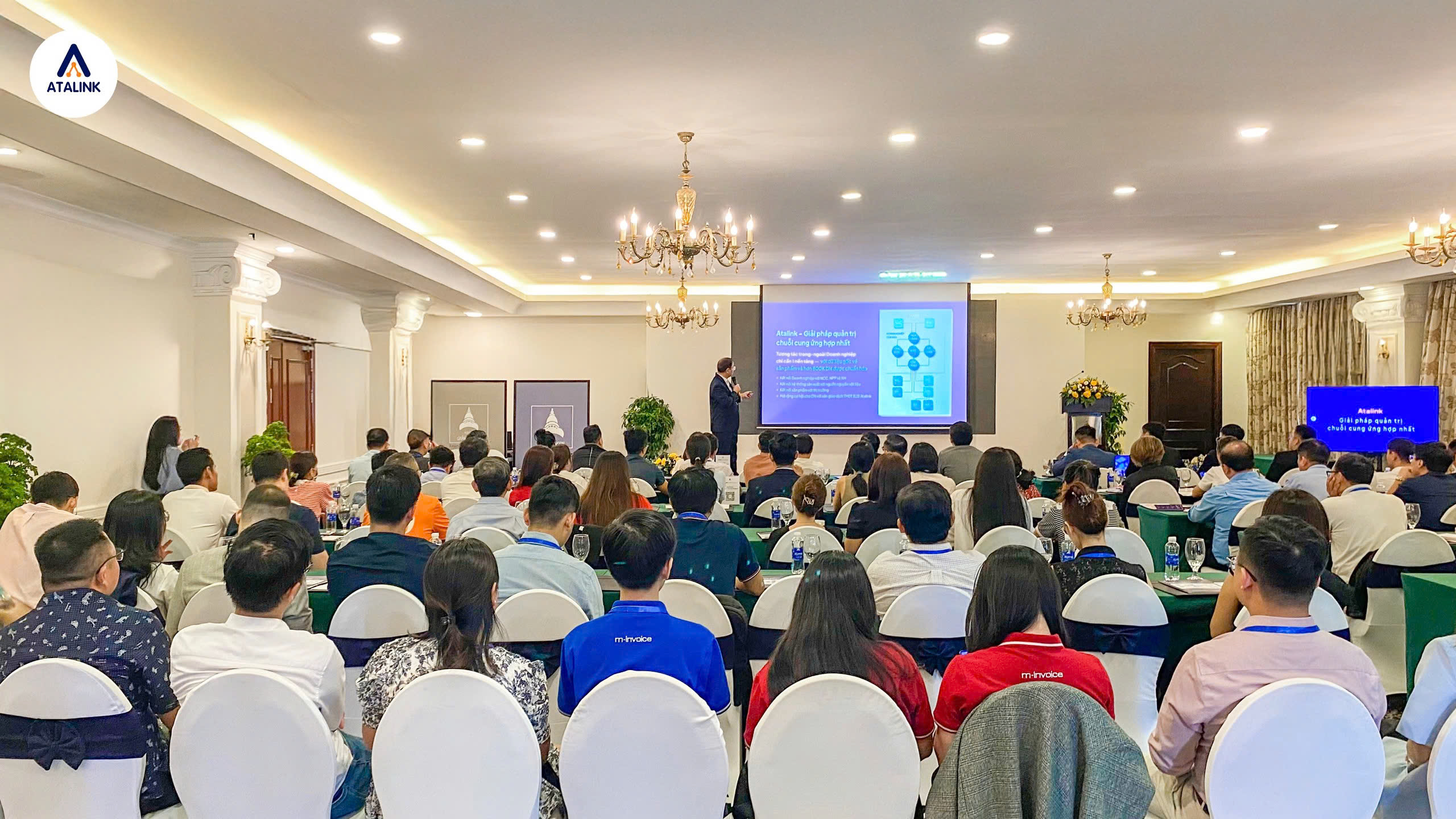 Ông Eric Lại Đức Nhuận (Founder & CEO - Atalink) chia sẻ về Chủ đề 1: "Tối ưu chuỗi cung ứng: Thách thức, Xu hướng & Giải pháp hợp nhất"