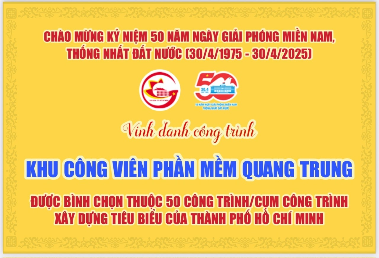 QTSC được vinh danh là 1 trong 50 công trình/cụm công trình xây dựng tiêu biểu của TP.HCM