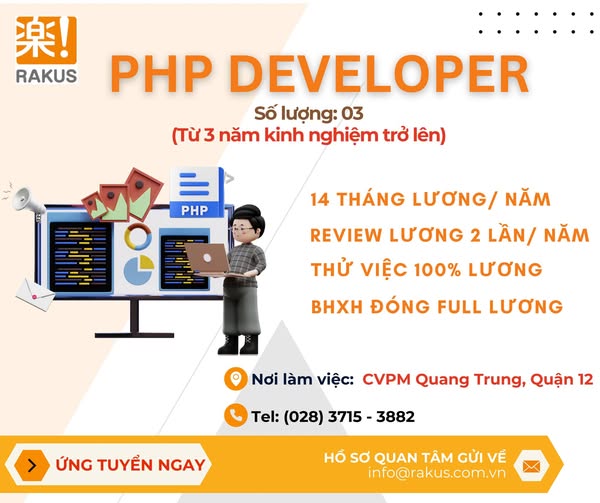 Rakus tuyển dụng nhiều vị trí
