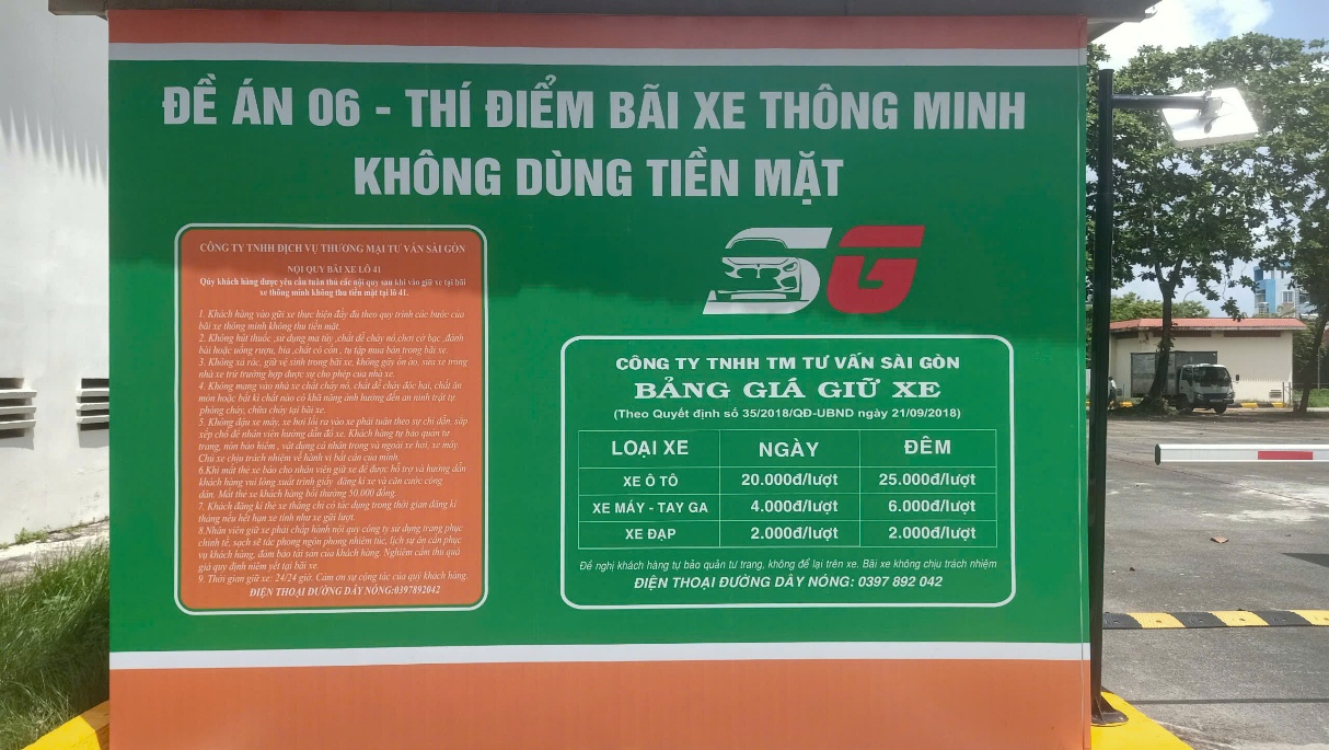 Một số hình ảnh tại buổi lễ khai trương bãi xe thông minh không dùng tiền mặt tại lô 41 theo Đề án 06: