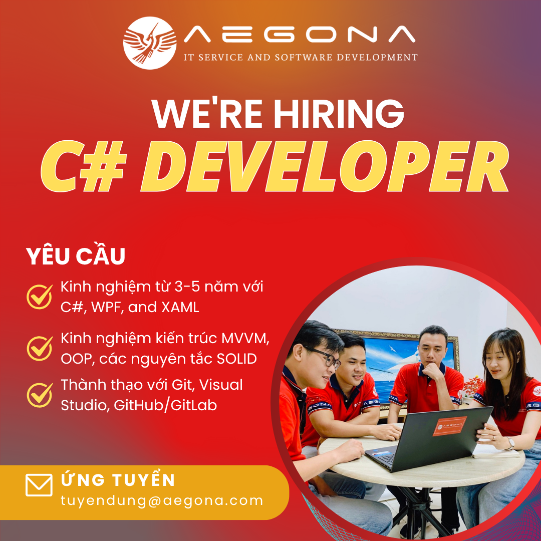 Aegona tuyển dụng vị trí C# Developers