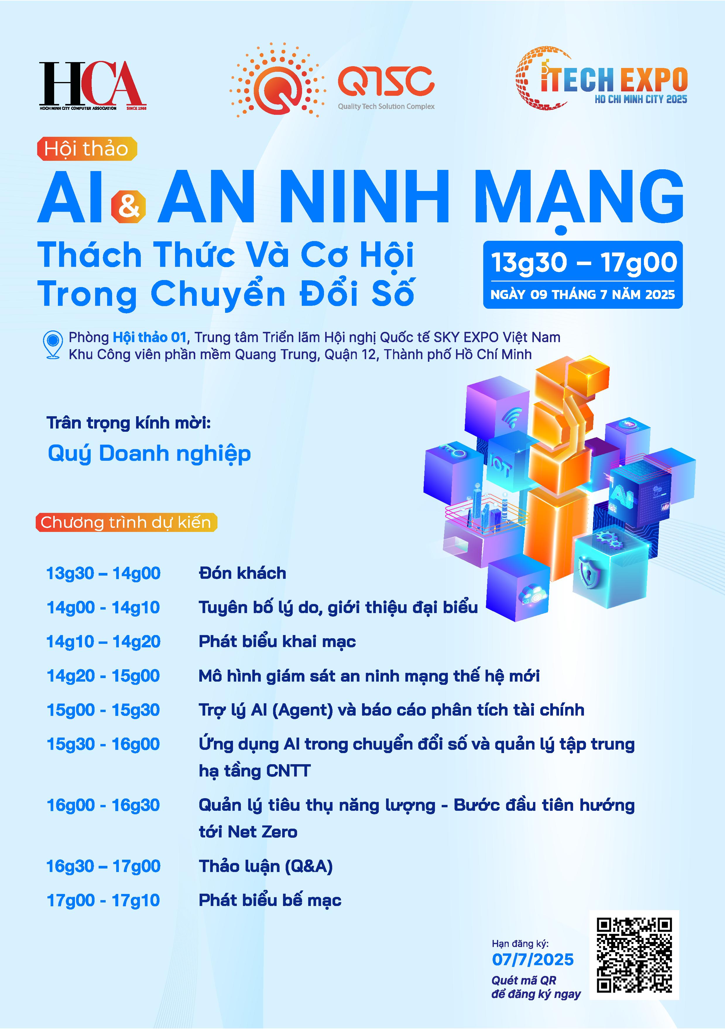 Mời tham gia Hội thảo "AI & An ninh mạng - Thách thức và cơ hội cho doanh nghiệp Việt"