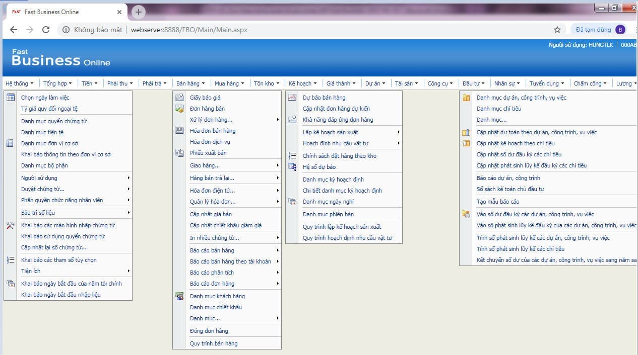 Overview phần mềm Fast Business Online