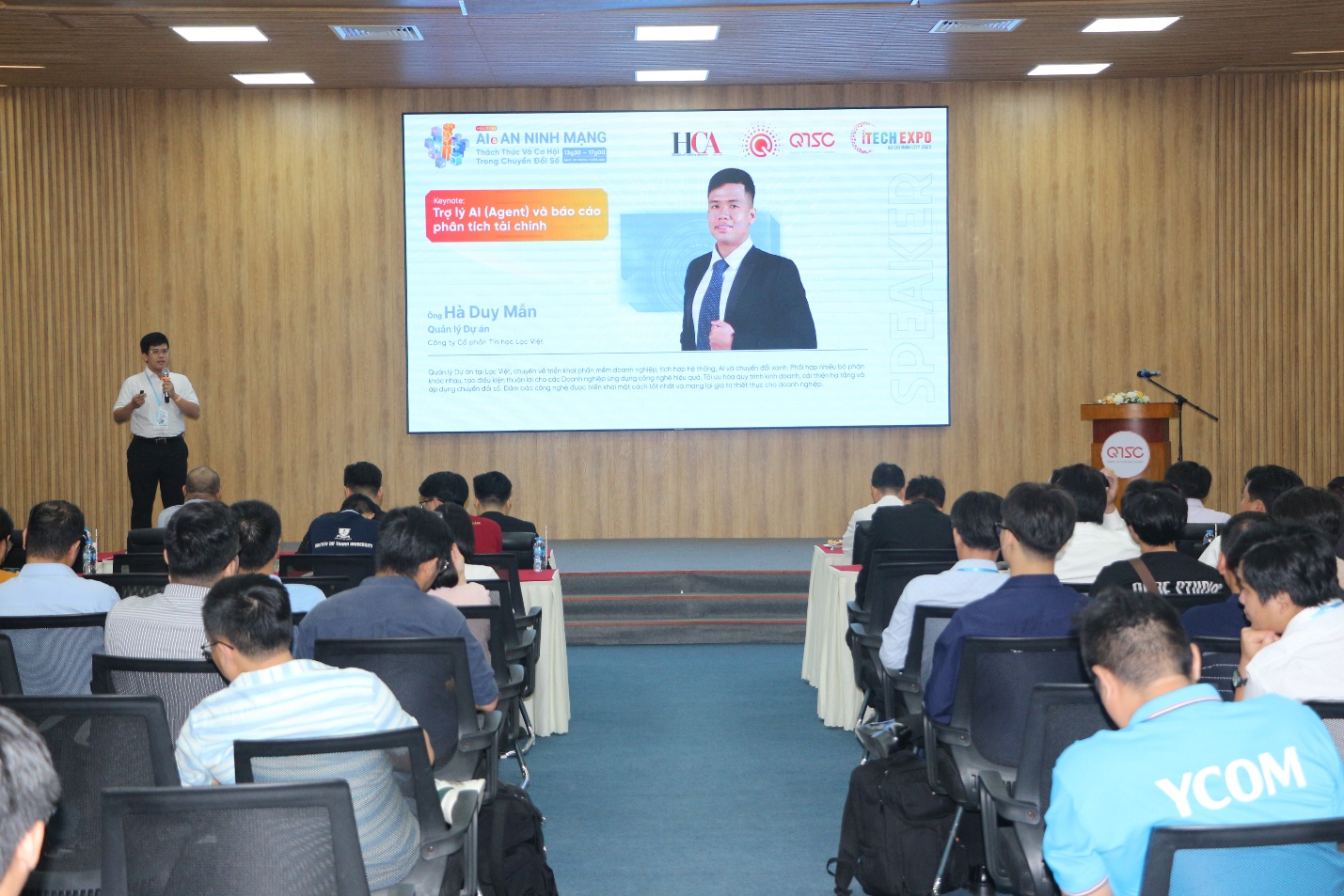 Phần chia sẻ của ông Hà Duy Mẫn, Quản lý Dự án, Công ty Cổ phần Tin học Lạc Việt với tham luận “Trợ lý AI (Agent) và báo cáo phân tích tài chính”