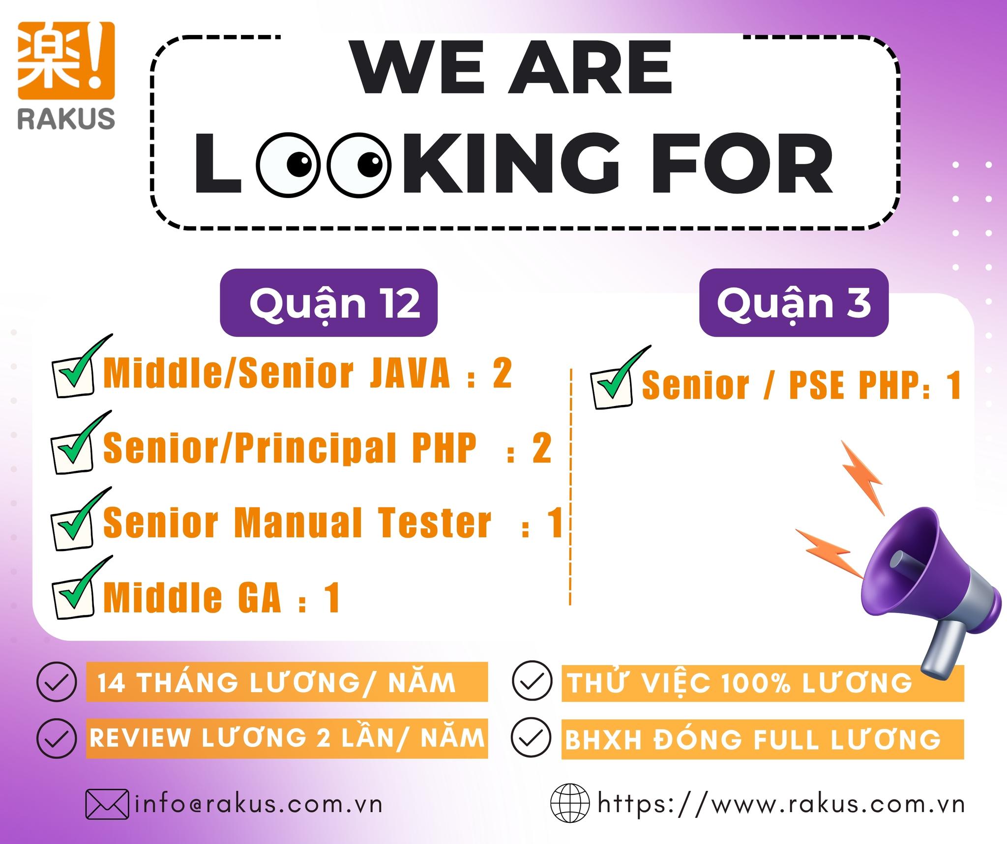 Job opportunities at Rakus