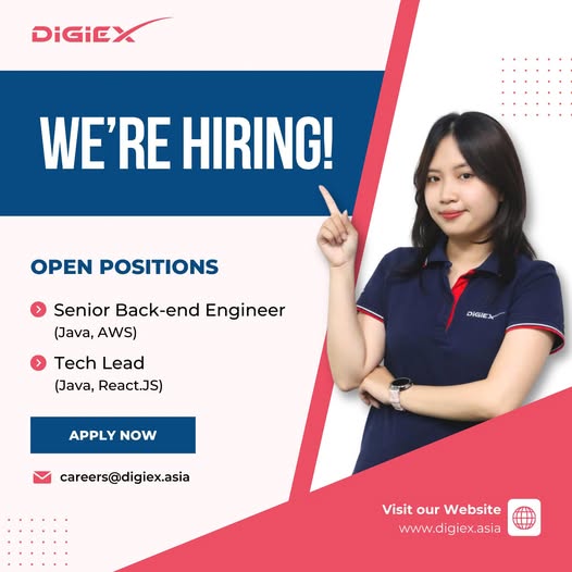 DigiEx Group is looking for Senior Back-end Engineer and Tech Lead