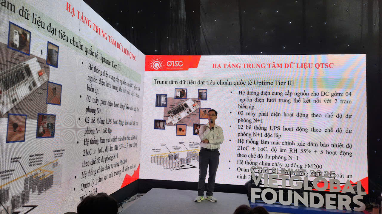 Đại diện QTSC trình bày hai chủ đề thảo luận tại sự kiện