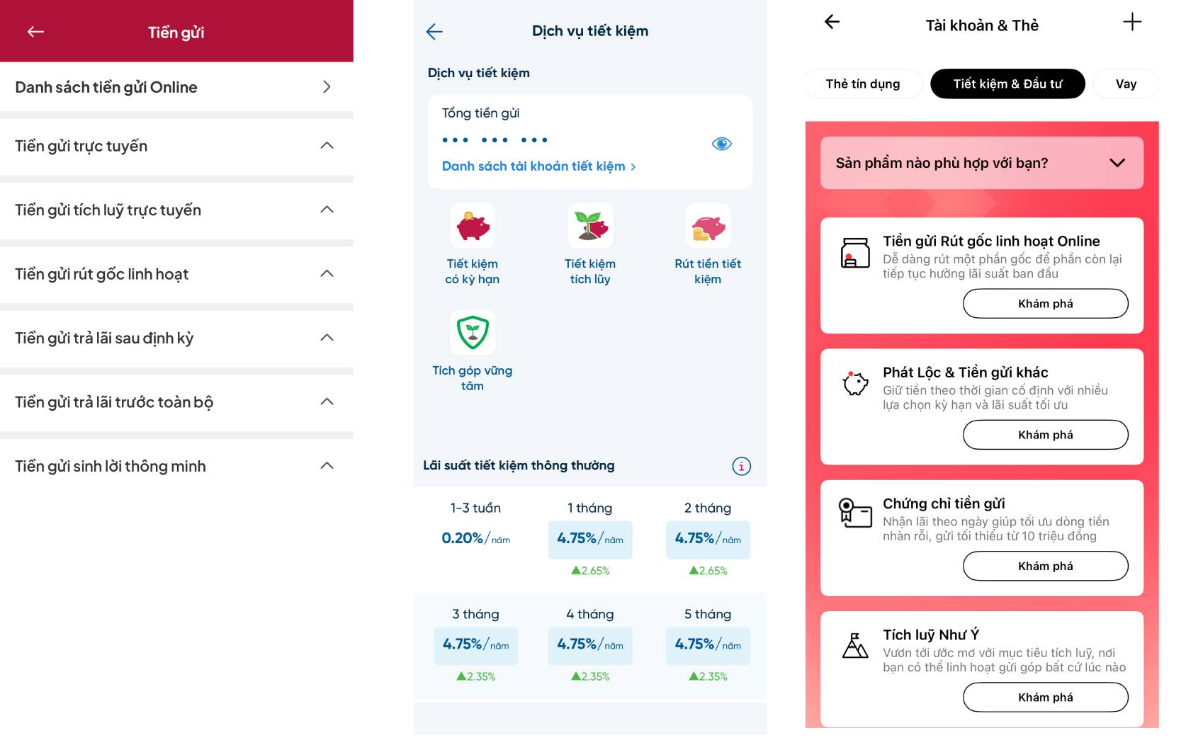 Tính năng huy động tiền gửi, tiền tiết kiệm đang phổ biến trên các ứng dụng ngân hàng hiện nay