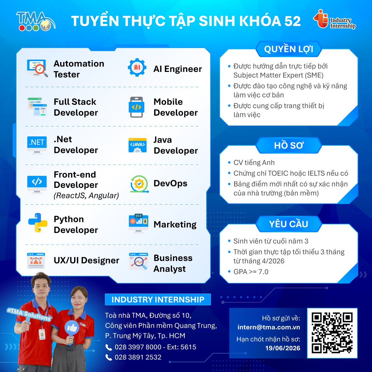 TMA tuyển thực tập sinh khóa 52