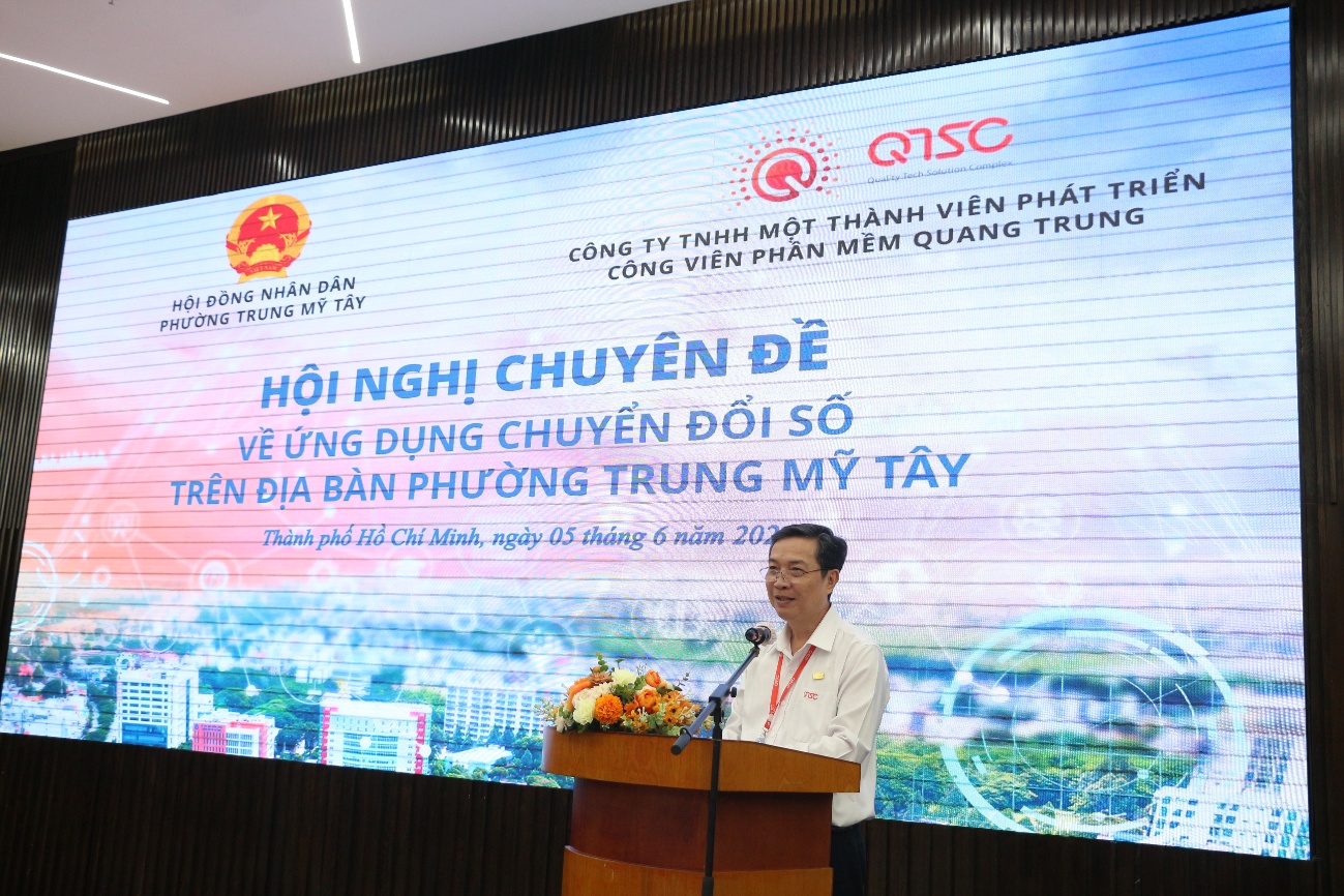 Ông Nguyễn Thanh Hải – Bí thư Đảng ủy, Chủ tịch Hội đồng thành viên QTSC phát biểu chào mừng và chia sẻ đôi nét về đơn vị