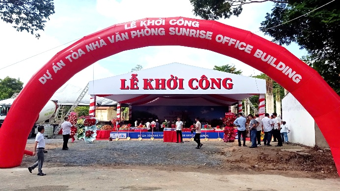 Lễ khởi công dự án Tòa nhà văn phòng Sunrise Office Building tại Lô 18, Khu Công viên phần mềm Quang Trung