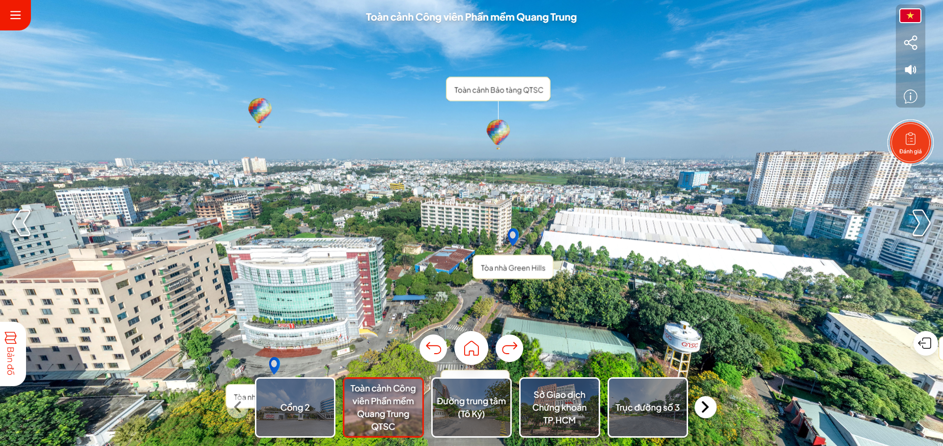 Hình ảnh trực quan, sinh động Khu CVPM Quang Trung trên Hệ thống số hóa 3D